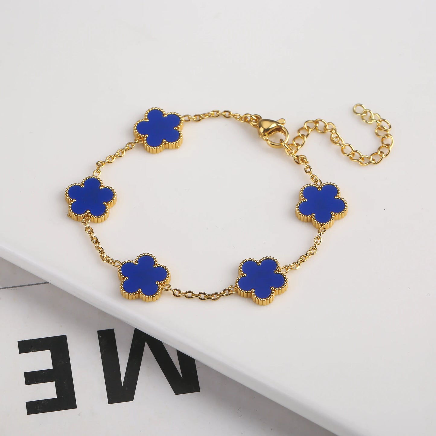 clover bracelet blue