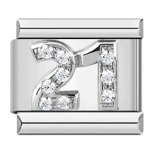 NUMBER (21, SILVER) | Charmie™ 