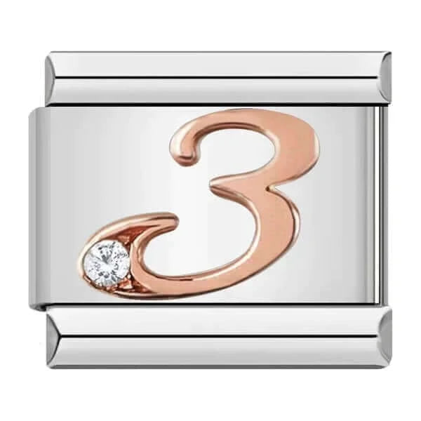 NUMBER (3, GOLD) | İtalyan Charm | CHARMIE