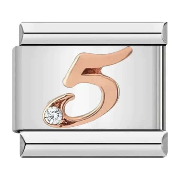 NUMBER (5, GOLD) | İtalyan Charm | CHARMIE